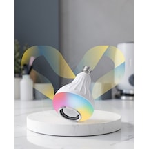 Bluetooth Hoparlörlü Led Ampul 12w Xuczlambahoparlörrr