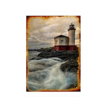 Bedeko Deniz Feneri Desenli Ahşap Tablo 35 Cm X 50 Cm