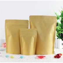 Doypack Kilitli Poşet Dışı Kraft İçi Alüminyum 8.5 CM X 14.5 CM