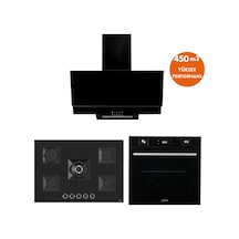Afm Tech Ve Ferre Lugan 5 Gözlü Siyah RS035 + FM7700 + FM3250 Ankastre Set