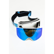 Profesyonel Kayak / Snowboard Gözlüğü Mıknatıslı Model Mavi