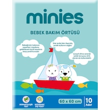 Minies Bebek Bakım Örtüsü 10 Adet 60 X 60 Cm 5 Adet