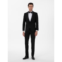 Cacharel Siyah Slim Fit Yün Karışımlı Smokin Dmatlık