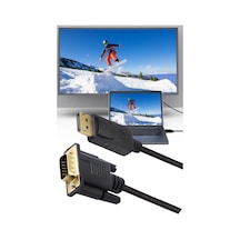 Display'den Vga'ya, Displayport Vga Dönüştürücü 1080p Monitör Bilgisayar Tv Çevirici