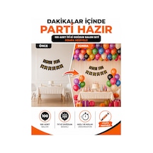 10'lu İyi Ki Doğdun Baskılı Lateks Balon Seti Pompa Hediyeli Plastik Saklama Kutulu Doğum Günü Parti Süsü Çok Renkli