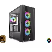 Mofan Mf2902b Pc Gaming Kasa 360 Seri 80+ 850w Power Supply 4xfan - Siyah