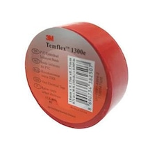 3m Bant Temflex 1300e 18mmx9.15m Kırmızı 1 Adet