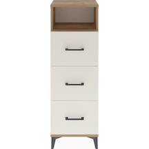 Arges Dolap Tek Raflı 3 Çekmeceli 44x30x134 Çam-aytaşı Çam