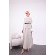 Bambu Keten Üçlü Takım Bej