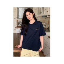 Tarzsokak Good Lucky Baskılı Oversize Kalıp Unisex T-shirt Mavi