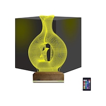 Luvivia Minimalist Vazo Kuş 3d Lamba - Masa Gece Lambası Şeffaf
