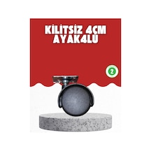 4 Cm Kilitsiz Tekerlek Ayak Seti Zemin Koruyucu Çok Renkli