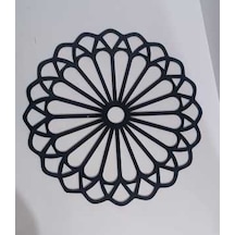 Dekoratif Siyah Yapışkanlı Pleksi Mobilya Dolap Süsü 30x30cm Siyah