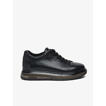 Greyder 64650 6y Siyah Hakiki Deri Erkek Sneaker Deri Spor Ayakkabı Siyah