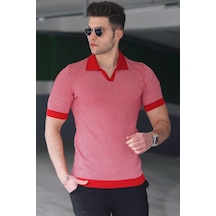 Madmext Kırmızı Polo Yaka Erkek Tişört 5077 Kırmızı