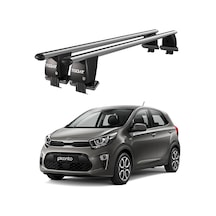 Royal Kia Picanto 2017 Ve Sonrası Uyumlu Gri Kilitli Ara Atkı Port Bagaj Tavan Barı