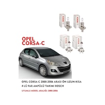 Opel Corsa C 2000 Model Ön Uzun-kısa 4 Lü Far Ampülü Takımı