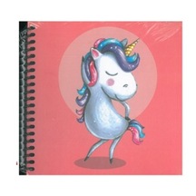 Paklon Tasarım Defter 14 14 Siyah İç Unikorn 50 Yp. Çok Renkli