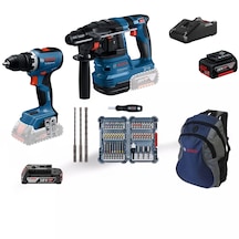 Bosch GSR 18V-65 + GBH 18V-22 Akülü Kırıcı ve Matkap Seti