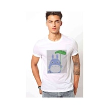 My Neighbor Komşum Totoro Baskılı Beyaz Erkek Tshirt (534485569)