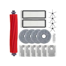 Xurunkeji Roborock Q Revo Robot Süpürge İçin Vakum Aksesuarları Seti Mop Pedleri Ana Yan Fırça Toz Torbaları Hepa Filtre