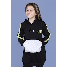 Toontoy Kız Çocuk Kanguru Cepli Reflektör Detaylı Sweatshirt Sarı
