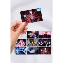 Jujutsu Kaisen Kart Kaplama Sticker 8 Adet Çok Renkli