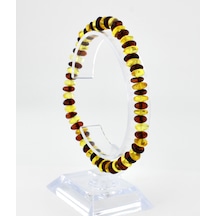 Kehribar Bileklik Amorf Tasarım Ambergold Blk23-88 Çok Renkli