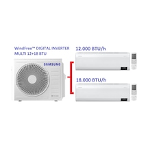 Samsung WindFree Multi 1 Dış + 2 İç Ünite (12+18) Duvar Tipi Digital Inverter Klima