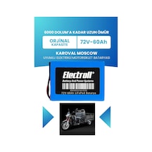 Karoval Moscow Uyumlu Batarya Standart Kapasite Lifepo4 72v 60ah Elektrikli Motorsiklet Bataryası