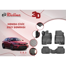 Rizline Honda Civic 2021 Sonrası 3D Paspas