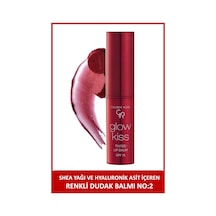 Golden Rose Glow Kiss Tinted Shea Yağı Hyaluronik Asit Ve Vitamin E İçeren Renkli Dudak Balmı 02 Strawberry