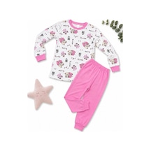 Ertaş Trend Store Kız Çocuk Premium Penye Koala Desenli Uzun Kollu Pijama Takımı 2-11 Yaş - Pembe Çok Renkli