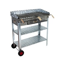 Metehan MTH-206 Geniş Aile Boy - Çekmeceli - Pervazlı - Lama Izgaralı Mangal