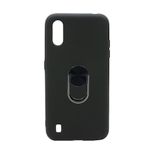 Nettech Samsung Galaxy A01 Uyumlu Leather Ring Nano Arka Koruma