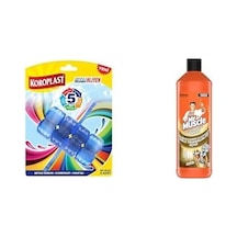 5 Etkili Wc Blok 2'li Katı Tuvalet Bloğu Beyaz Sabun Kokulu + Mr Muscle Yağları Ve Kirleri Eriten Lavabo Açıcı Granül 2 X 50 G