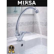 Krom Mermerden Tek Su Çıkışlı Lavabo-eviye Musluk Bataryası