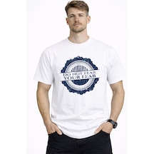 Herkesemoda Do Not Fear Yazı Detaylı Basic T-shirt Beyaz
