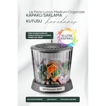 Lucca Medium Organizer Akrilik Lüx Patates Soğan & Deterjan Saklama Kabı Kapaklı 20x23 Cm Şeffaf