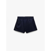 Koton Beli Lastikli Yüksek Bel Rahat Kalıp Cep Detaylı Mini Spor Şort Lacivert 5sak40075nk Lacivert
