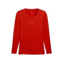 Puma Teamlıga26 Baselayer Erkek Uzun Kollu Dar Kesim Tişört 660451 01 Kırmızı