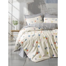 Cotton Box Minimal Tek Kişilik Lastikli Çarşaflı Nevresim Takımı Evo Gri Gri