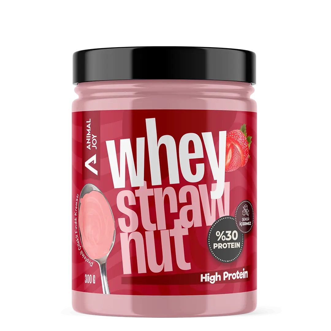 Whey Strawnut Whey Proteinli Fındık Kreması Çilek'li 300 Gr