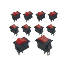 Dashanshop 10 Adet Kırmızı 2 Pimli Anahtar Endüstriyel Ev Aletleri İçin Kaliteli