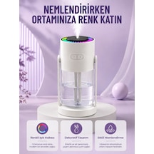 Sessiz Hava Nemlendirici Renkli Gece Işıklı Otomatik Kapanma Özellikli Nemlendirme Cihazı
