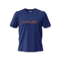 North Whiskers I Came I Saw I Want To Go Home Yazılı Baskılı Lacivert Unisex %100 Pamuk T-shirt Lacivert - 875715028 Lacivert - 875715028 Lacivert