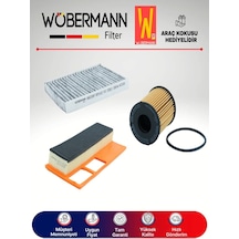 Wöbermann Fiat Doblo 1.3 Multijet Filtre Bakım Seti 199A2 2006-2012 3'lü Karbonlu