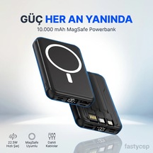 Lexroo 10.000 Mah Kablosuz Hızlı Şarjlı Magsafe Powerbank Led Ekr