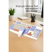 Km-300 Usb Kablolu Türkçe Klavye Mouse Seti, Suya Dayanıklı, Bilek Destekli Klavye Seti Diğer