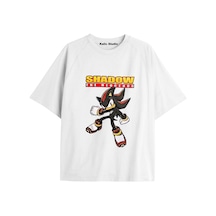 Kalic Studio Unisex Bay Sonic Desenli Beyaz Yazlık T-shirt Beyaz-194